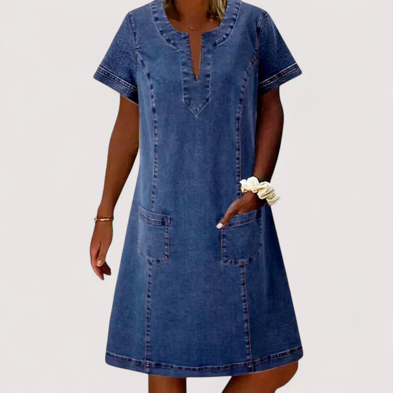 Thea™ | Denimkleid mit Taschen