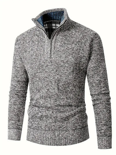 Ingram - Casual Pullover mit Stehkragen und Viertelreißverschluss