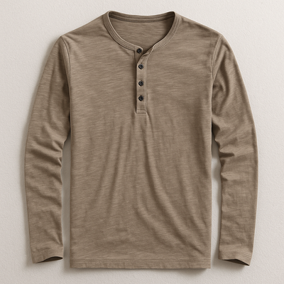 Klassisches Henley Longsleeve