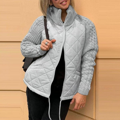 Monica | Damen-Strickjacke im Patchwork-Design