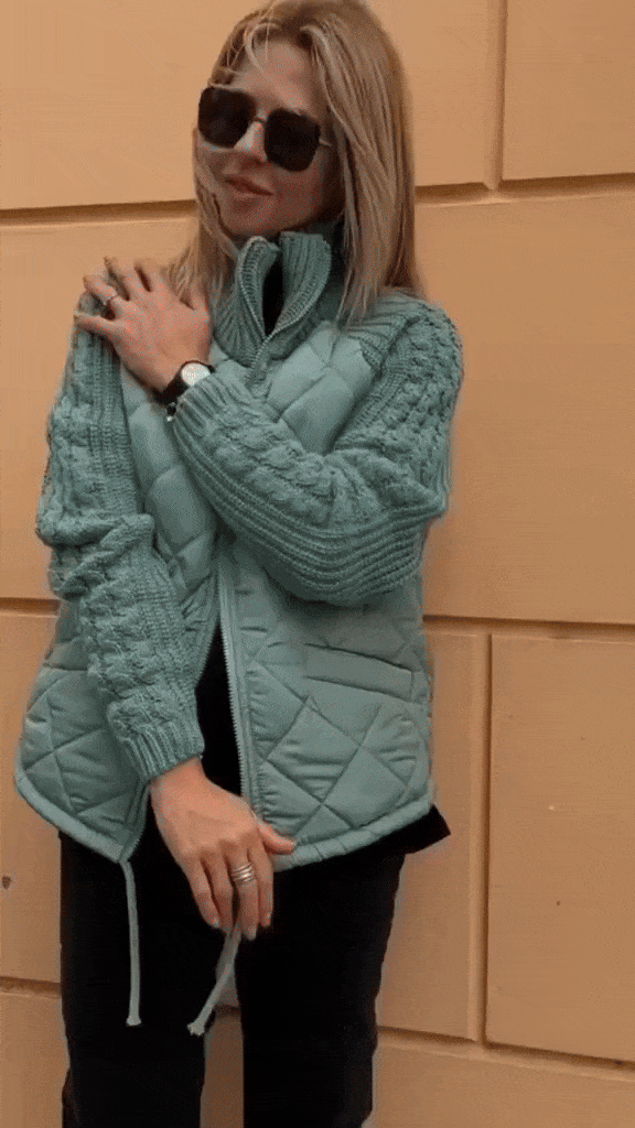 Monica | Damen-Strickjacke im Patchwork-Design