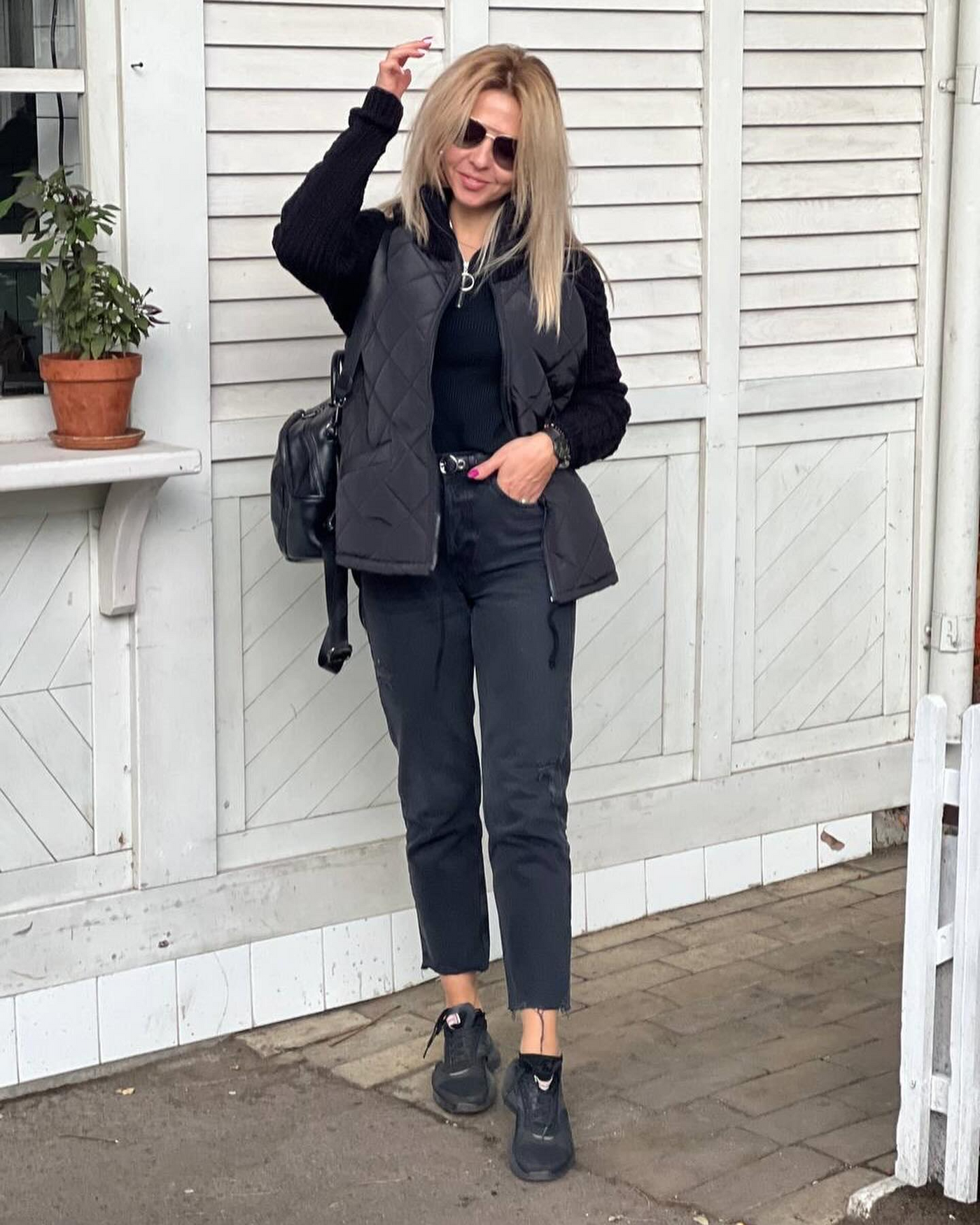 Monica | Damen-Strickjacke im Patchwork-Design