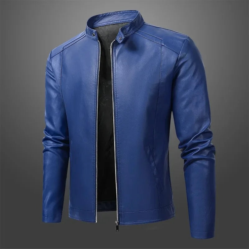 Elegante Herren Biker-Lederjacke