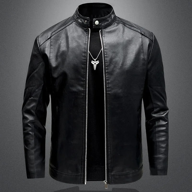 Elegante Herren Biker-Lederjacke