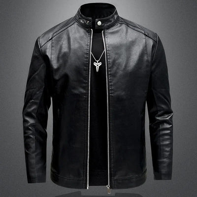 Elegante Herren Biker-Lederjacke