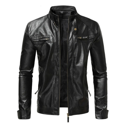 Elegante Herren-Lederjacke