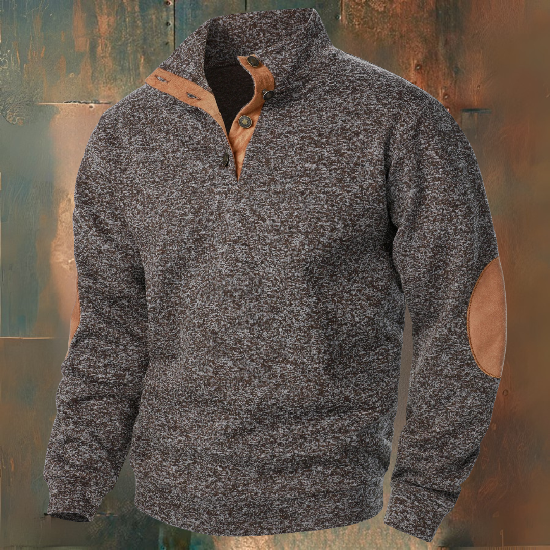 René | Strickpullover mit Wildleder-Details