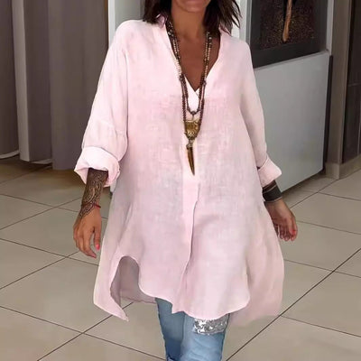 Weisses Longshirt Hemd im Oversize Look