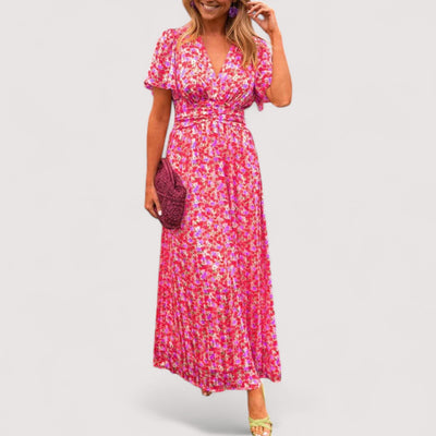 Malou™ | Klassisches V-Ausschnitt Kleid