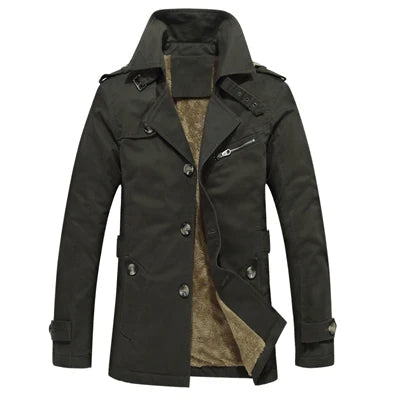 Eleganter Gepolsterter Trenchcoat