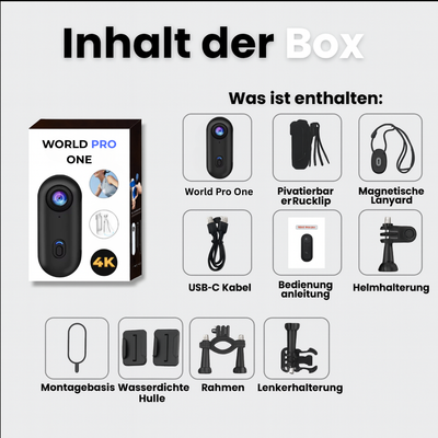 WORLD PRO ONE - Kamera 4K